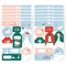Big Dot of Happiness Christmas Silly Goose Gift Tag Stickers, Assorted Winter Holiday Gift Tag Labels, To and From Stickers - 12 Sheets - 120 Stickers